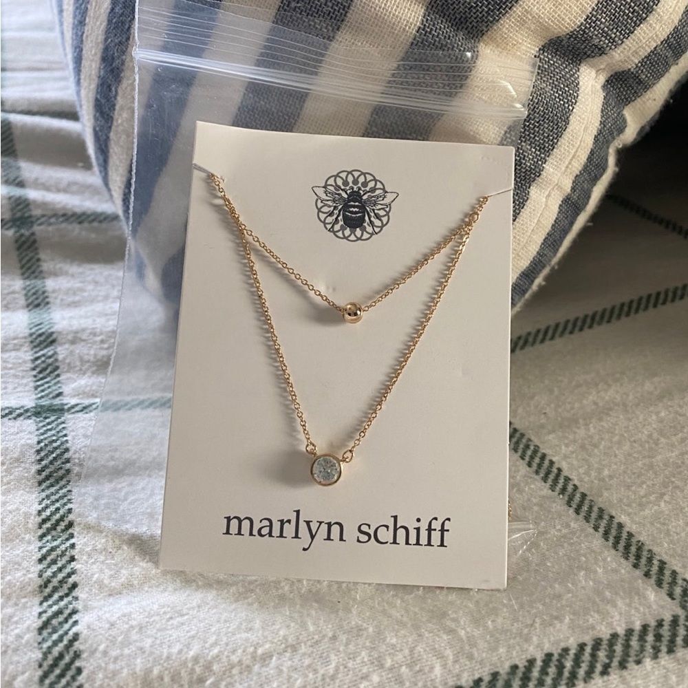 NWT Marlyn schiff‎ double layered necklace